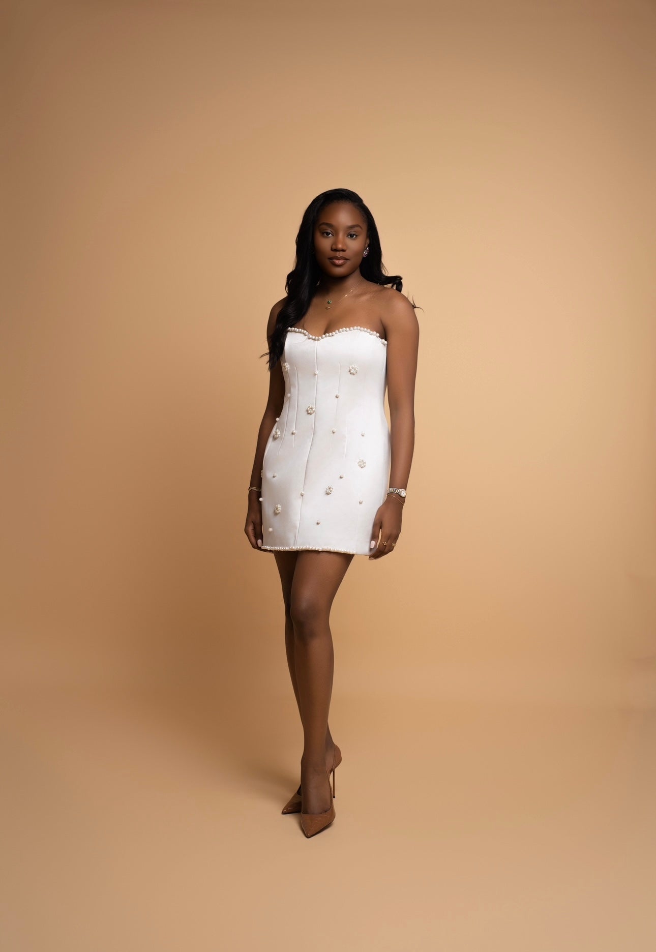 Robe champ de perles